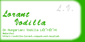 lorant vodilla business card